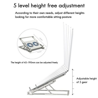 Laptop Cooling Pad with Dual Fan Laptop/TMablet Stand Lumino