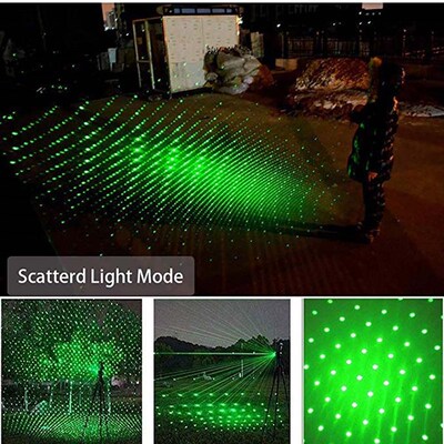 High Power Portable USB Green LCaser Battery Embedded In Red