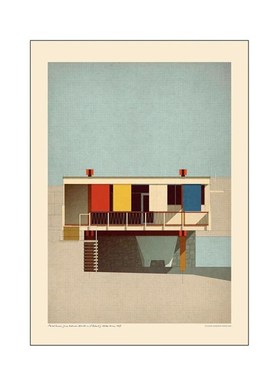 荷兰PSbTR StudioSander Patelski 复古建筑设计装饰画