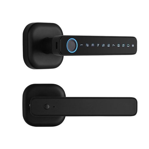 出口外贸把手锁电子智能感应锁替代J球形锁三杆门锁指纹密码