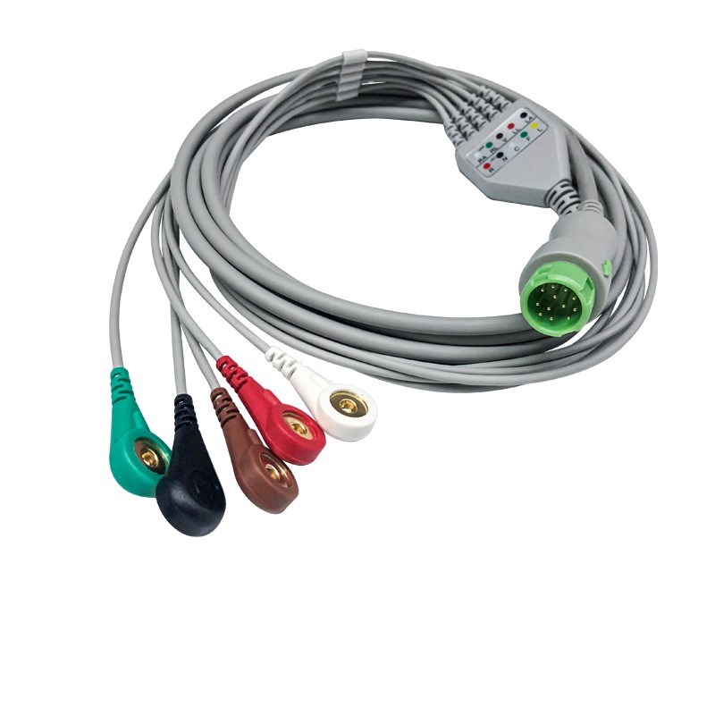 适用兼容迈瑞监护仪配件T5 IPM8 IPM10 IMEC UMEC6 1Z0心电导联线