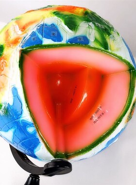 34022地球内部构造模型 中学地理教学模型 地Q理实验器材 教学仪