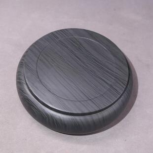 万石君精工手c刻 八英寸歙砚水波纹原石大笔洗水盂水底小鱼缸石头