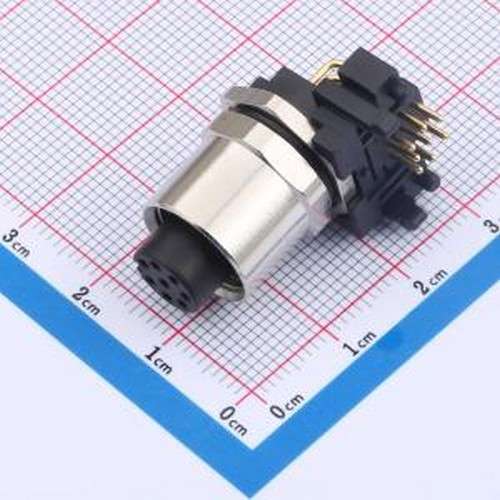 DOSIN-878-00m34-8P 圆形(线缆)连接器 M12-8P 弯插板母座 弯插