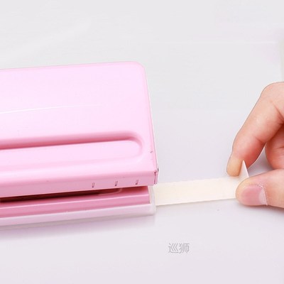 Metal Addjustable 6 Hole Punch Pink Craft Punch Paper Cutter