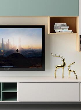 装饰创意摆件客厅黄o铜电视柜品轻奢酒柜鹿北欧家居现代架玄关工