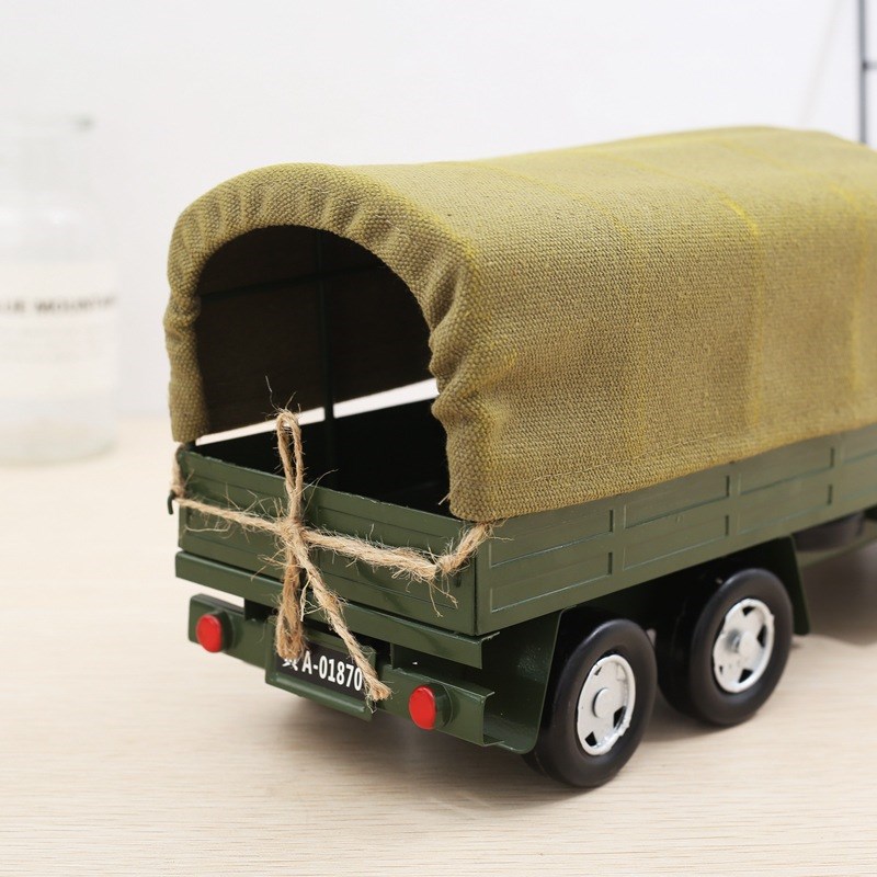 铁艺运输车汽车卡车模型手工艺品创D意摆件家居餐厅酒柜装饰品礼