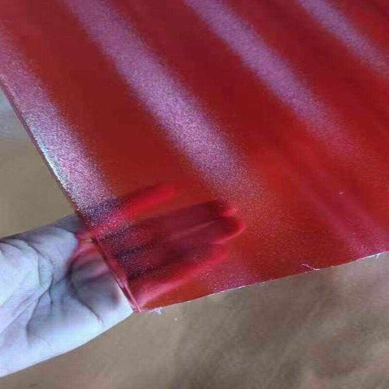 热销红色波浪板潘通1m85C磨砂半透明PC波浪瓦幕墙PC立面装饰波纹 - 实物图