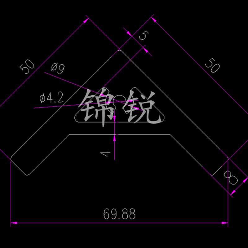 热销工业铝型材挤压角铝90度5050F铝合金配件直角L型等边加强角件
