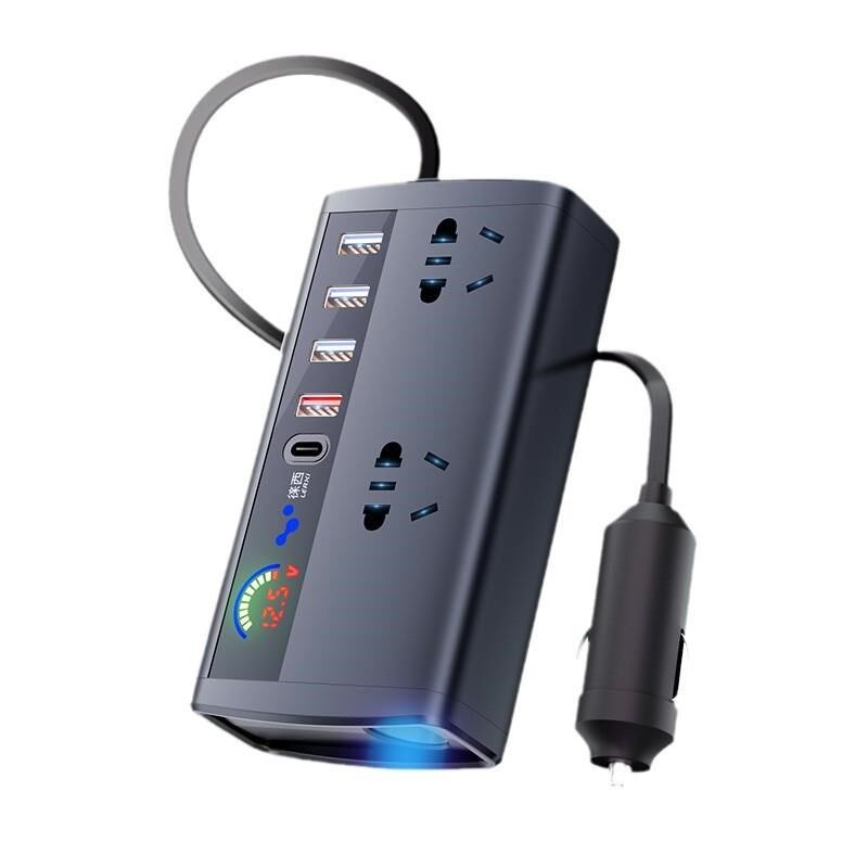 热销车载逆变f器12V24V转220V转换器点烟器手机快充电器大功率电