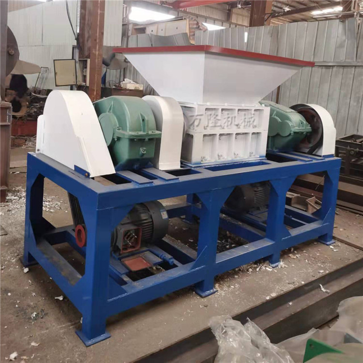 多功能双轴破碎机废铝编织袋金属撕碎机废旧锂电池回收撕碎设备