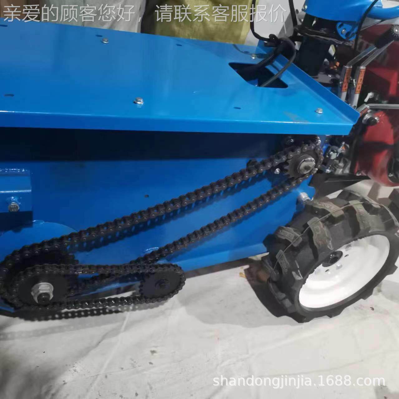 手扶自走果园挖槽机 工程埋管链条开沟机 单双链条开槽机