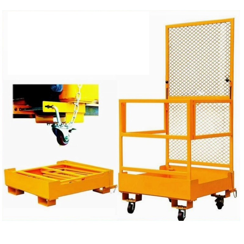 叉车载人平台安全笼电动升降站人高空检修作业