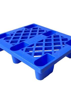 蓝色塑料卡板 蓝k色1210网格九脚塑料托盘 c仓库叉车周转塑料栈板