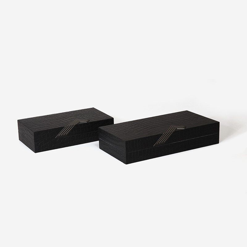 设计师专用现代简约饰品收纳盒样板房卧室L售楼部展厅桌面软装陈