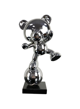 创意家具摆件树脂工艺品卡通杂技熊样板间客厅U软装摆件装饰品