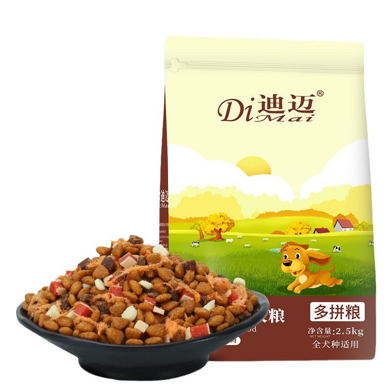 迪迈肉粒四拼狗粮5斤装