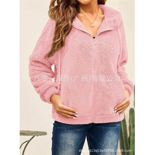 Womens Fuzzy Sherpa Fleece Jacket Zip Up Oversized Winter