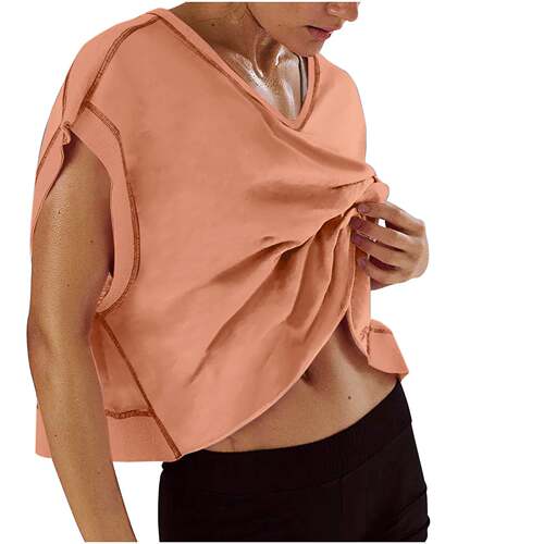 Women's Open Back Workout Tops Backless Athletic Shirts Casu
