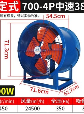 220v/380vSF7-4/SF8-4高速强G力工业引风机全铜芯电机大功率低噪