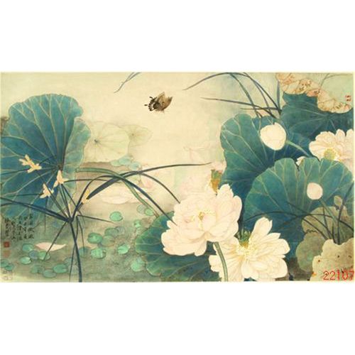 苏绣DIY套件初学材料包 荷花蝴蝶 客厅卧室餐P厅 手工刺绣装饰画