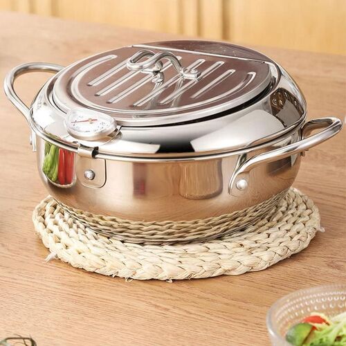 Kitchen eDeep Frying Pot Thermometre Tempura Fryer Pan Tools