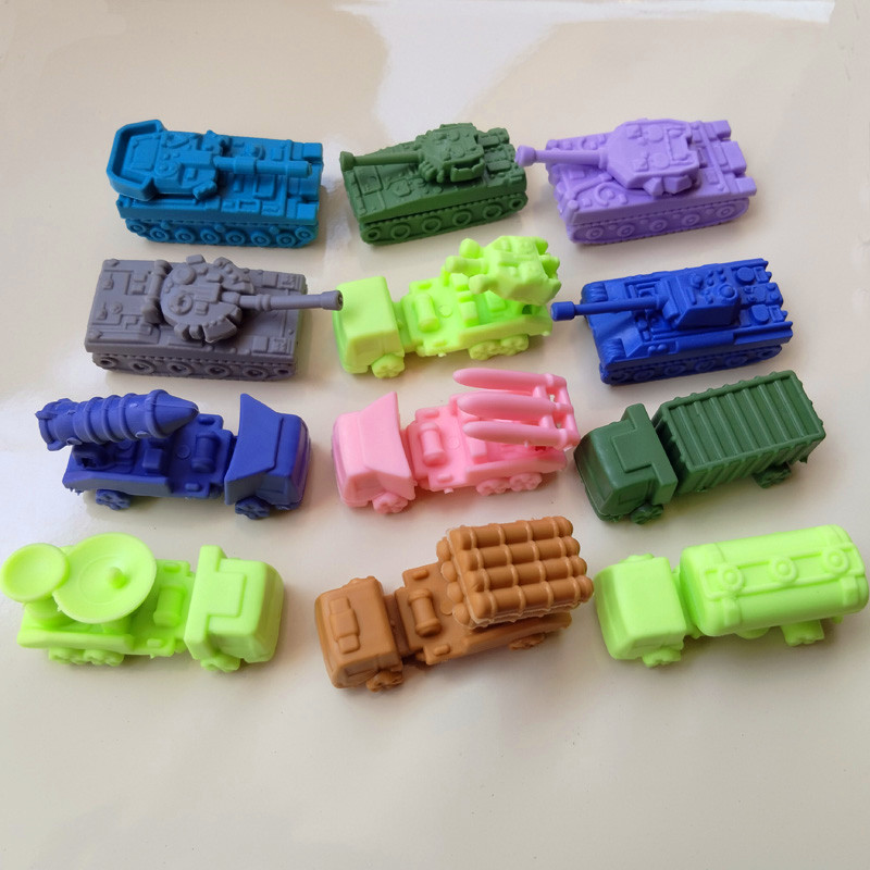 导弹坦克车橡皮盲盒大号拼装模型