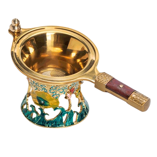 高档茶滤过滤网304不锈钢茶漏斗茶叶渣过滤器托架功夫泡茶具配件