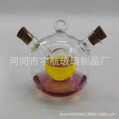厂家直销用玻璃厨房用品倒油壶家用密封酱醋调味瓶油瓶二合一油壶