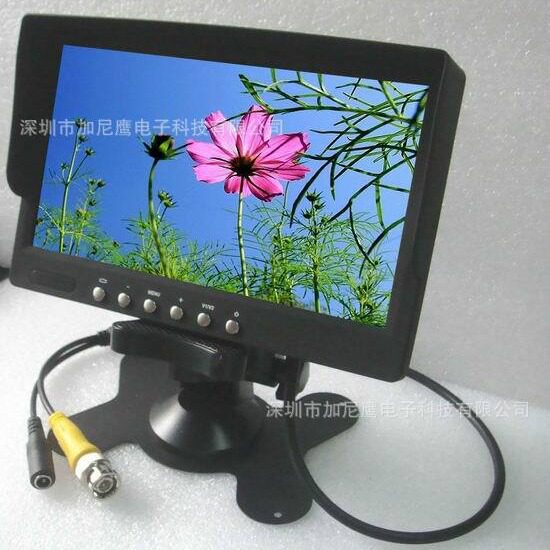 厂家直销液晶显示器1024x600屏7寸液晶显示器BNC公头遮阳台式监视