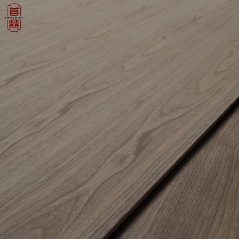 天然木皮E0级3mm黑胡桃多层贴面板 健康环V保橱柜板衣柜板