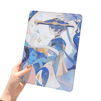 原神插画2024款ipad10保护套pro2018苹果mini6外套ipod9迷你4壳air5适用2平板3带笔槽十6第8代ioad三折九古风