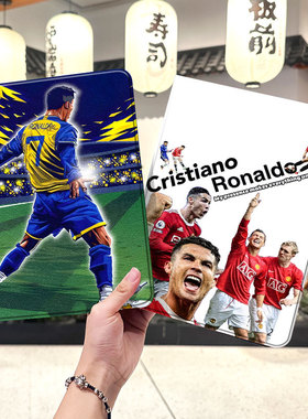 c罗2020款ipad9保护套pro2022苹果mini6外套ipod8迷你4壳air5适用2平板3带笔槽十6第10代ioad三折2018九足球