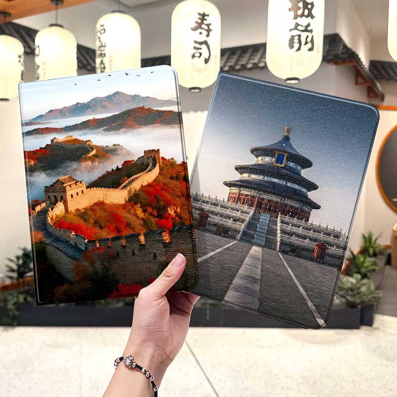 中式美学故宫ipad10保护套pro2024款11寸5苹果air7平板mini6壳4迷你3适用2三折2020带笔槽8第9代2021风景2018