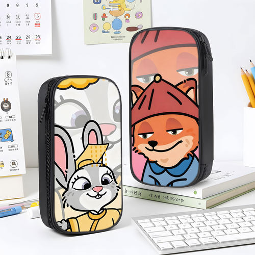 朱迪尼克可爱笔袋疯狂动物城2小学生铅笔盒2025新款超火文具袋初中生笔盒学生文具盒儿童网红爆款大容量女孩