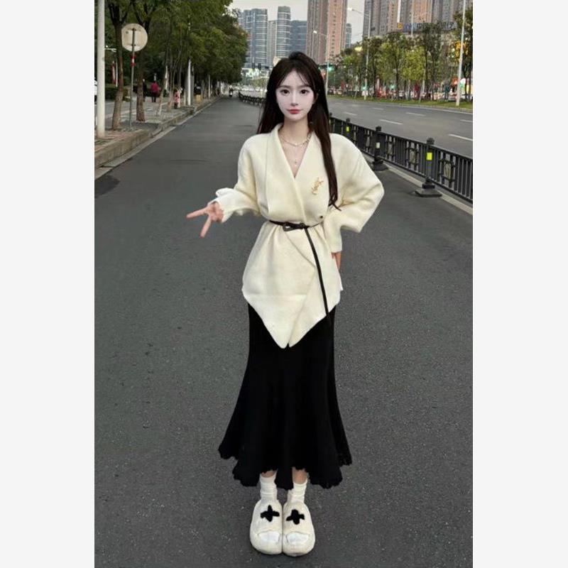 快手网红同款秋冬翻领中