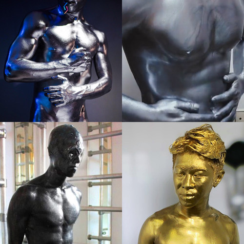 MrTOP涂身银粉油金粉油 银粉 金粉 涂料特亮镜面闪光银色金色颜料