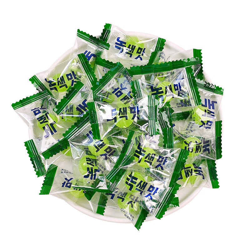 韩式青提味硬糖葡萄味水果糖韩剧同款青葡萄味糖果儿童婚庆喜糖