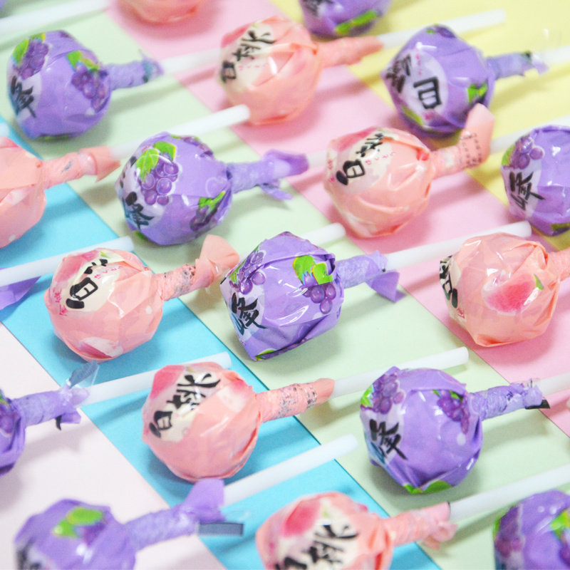 网红白桃棒棒糖果花束高颜值送女朋友情人节生日礼物结婚喜糖