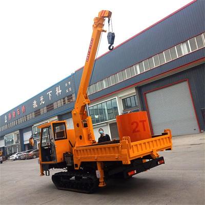 4吨履带随车吊厂家全地形履带运输吊车山地果园吊装运输一体机