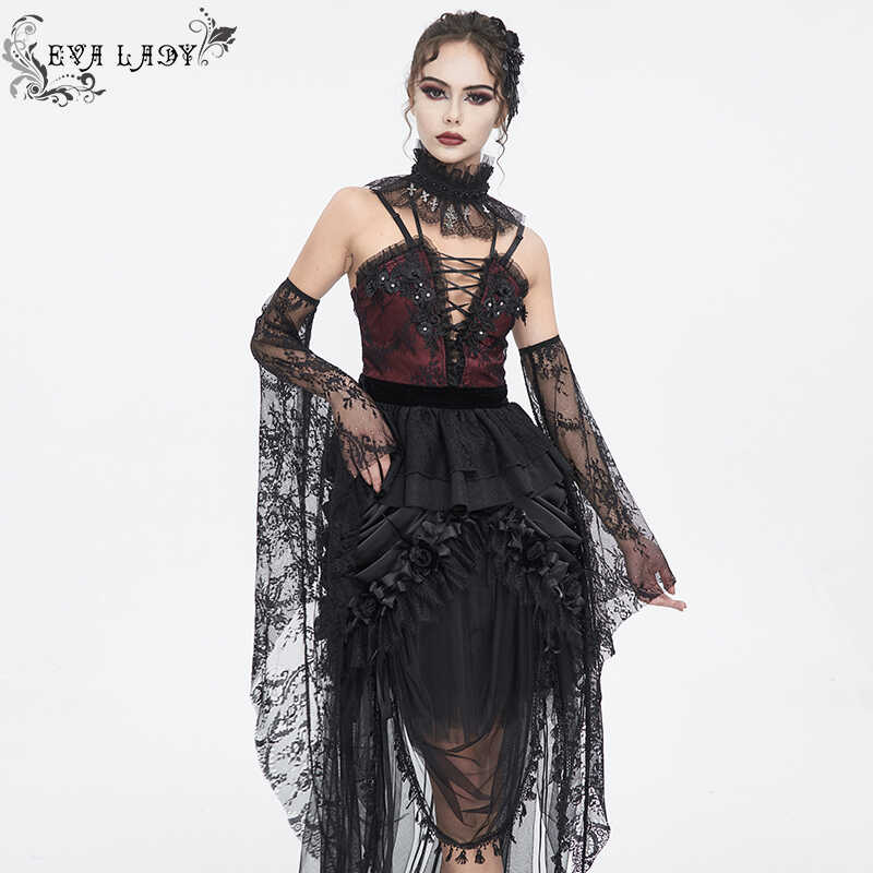 色丁拼睫毛网料带长袖套女T恤