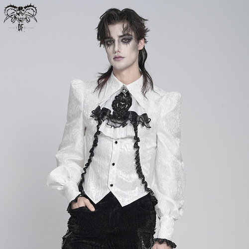 DEVIL FASHION恶魔时尚假两件腰果花纹哥特衬衫【SHT15301/2】