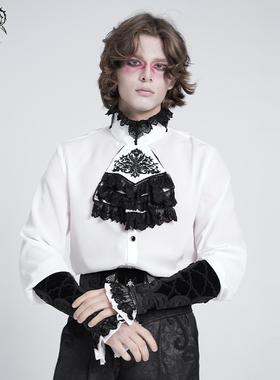 Devil fashion 哥特荷叶边长袖男式衬衫【SHT02301，SHT02302】