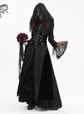 Devil fashion 新年战袍哥特暗黑长款大衣风衣外套女冬CT24701/02