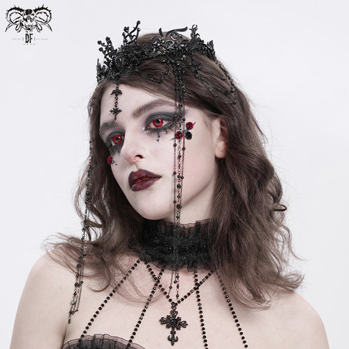 Devil fashion恶魔时尚 仙气流苏眉心坠哥特皇冠哥特头饰AS222