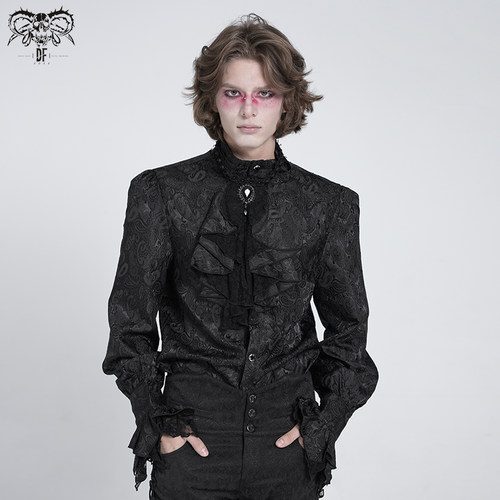 Devilfashion腰果花提花衬衫