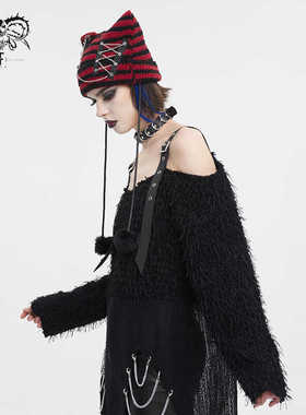 Devil fashion 条纹帽子猫咪耳朵尖尖帽【AS16501 AS16502】