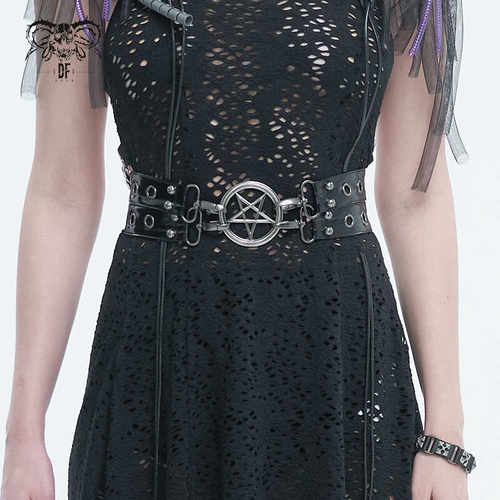 腰带金属全孔眼镂空Devilfashion