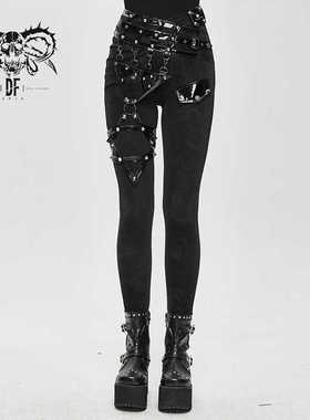 Devil fashion摇滚长裤休闲裤修身弹力显瘦女士牛仔裤【PT105】