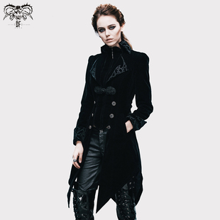 Devil Fashion 哥特领子贴布绣燕尾女式外套【CT02001/CT02002】